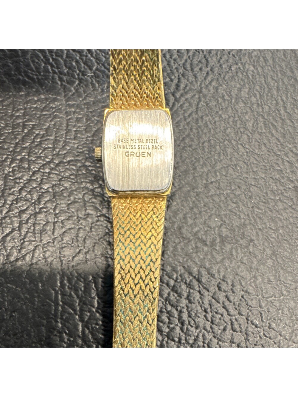 Gruen Precision Women’s Quartz Rectangular Gold Tone Bracelet Watch Analog Dial - Picture 2 of 5